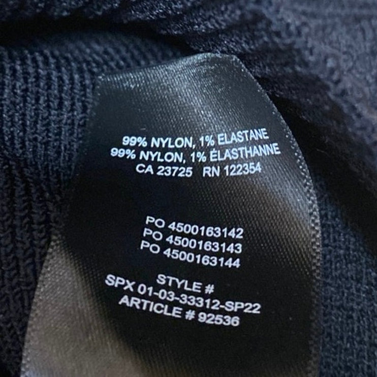 Aritzia Babaton Black Short Sleeve Ribbed Knit Square Neck Tee Crop Top Size S