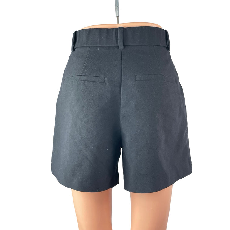 Abercrombie & Fitch Womens Black High Waisted Pleated Casual Mini Shorts Size 24