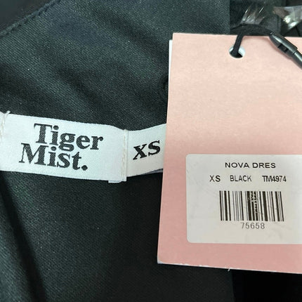 NEW Tiger Mist Nova Black One Shoulder Cutout Long Sleeve Mini Bodycon Dress XS