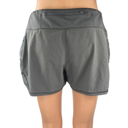 Athleta Women's Gray Mid Rise Activewear Fitness Workout Running Shorts Size S