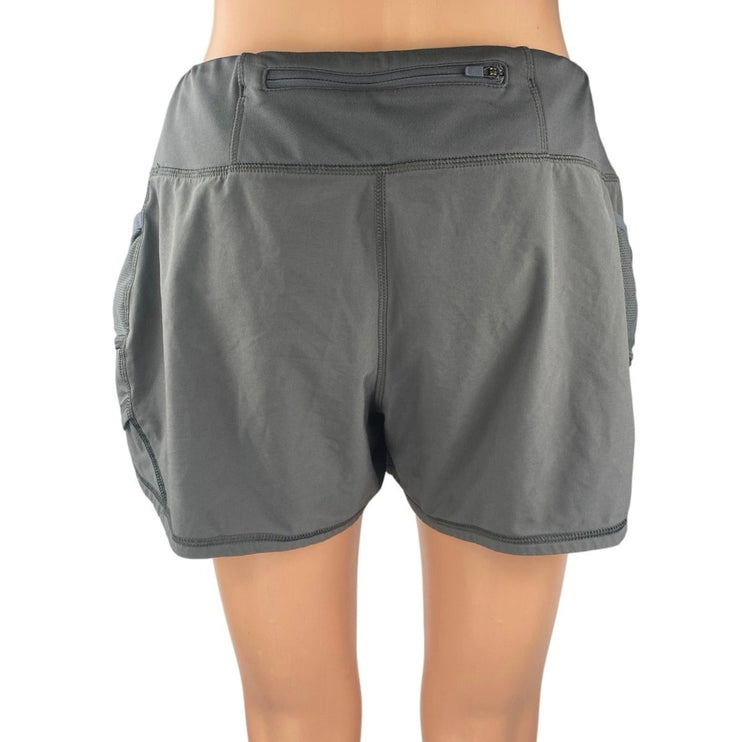 Athleta Women's Gray Mid Rise Activewear Fitness Workout Running Shorts Size S