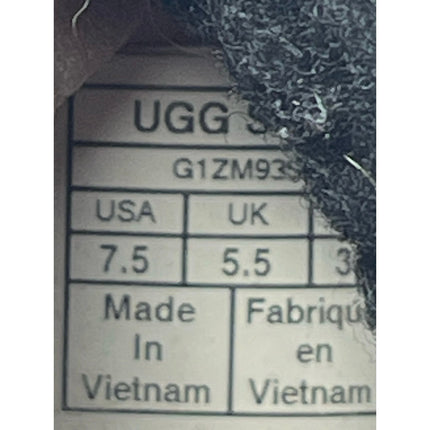 UGG Lynus Women's Black Suede Sheepskin Cuff Round Toe Sneakers Ankle Boots 7.5