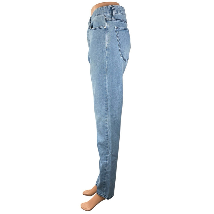 Five Four LA Women's Blue High Rise Light Wash Straight Leg Denim Jeans Size 33