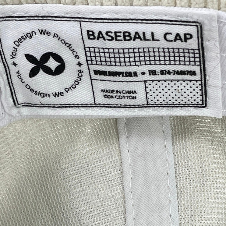 Guppy Women's Cream Ribbed Corduroy Strapback Baseball Cap Hat Size OS