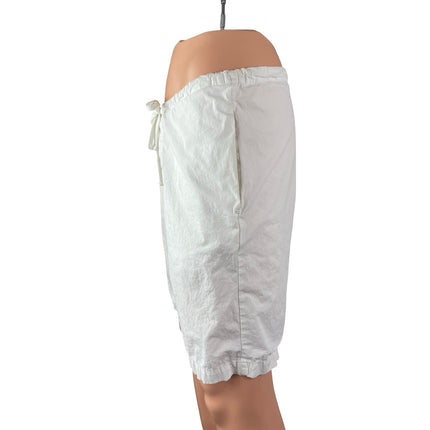 James Perse Men's White High Waist Drawstring Summer Beach Swim Bermuda Shorts 2