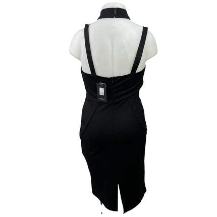 NEW Fashion Nova Evil Queen Black Sleeveless Strappy Midi Bodycon Dress Size 3X