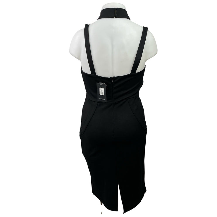 NEW Fashion Nova Evil Queen Black Sleeveless Strappy Midi Bodycon Dress Size 3X