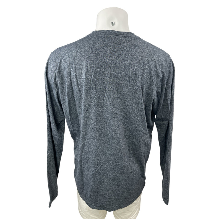 Columbia Omni-Wick Men's Gray Long Sleeve Henley Performance Tee T-Shirt Top XL