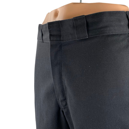 Dickies Mens Black High Rise Loose Straight Slacks Chino Trousers Dress Pants 32