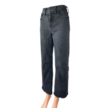 Madewell Perfect Vintage Womens Black High Rise Wide Leg Denim Jeans Pants Sz 26