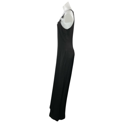 Elizabeth and James Women's Black Sleeveless Ring Wide Leg Jumpsuit Size 6