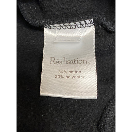 Realisation Women's Black Logo Long Sleeve Fleece Sweater Sweatshirt Top Size S