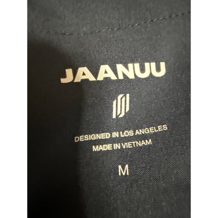 Jaanuu Womens Navy Blue High Rise Drawstring Straight Trousers Sweat Pant Size M