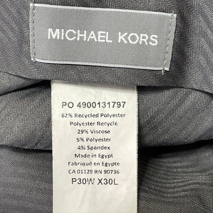 Michael Kors Mens Black Mid Rise Straight Leg Trousers Dress Pants Size 30x30