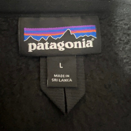 Patagonia Better Men's Black Fleece Zip Up High Neck Pockets Sweater Vest Coat L