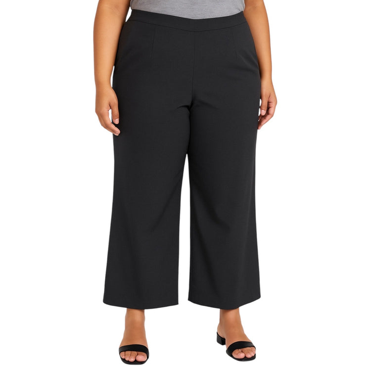 Modern Citizen Womens Black High Waisted Wide Leg Cropped Trousers Pants Size XL