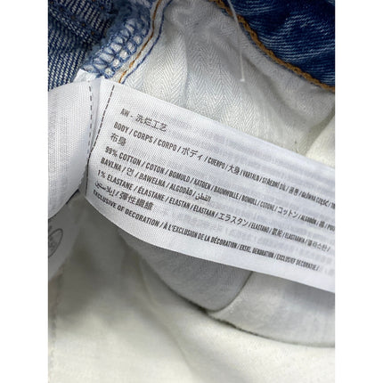 Abercrombie & Fitch Women's Blue High Waist Distressed Denim Jeans Mom Shorts 36