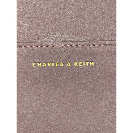 Charles & Keith Black 2-Way Tassel Faux Leather Shoulder Front Flap Backpack OS