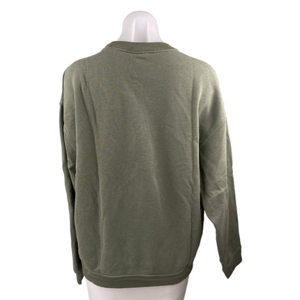 GAP Womens Green Crew Neck Long Sleeve Oversized Sweatshirt Sweater Top Size S