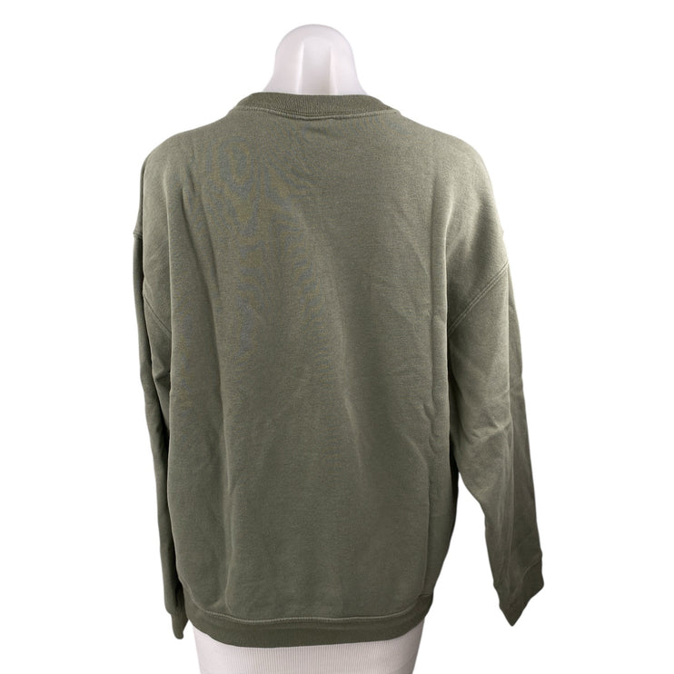 GAP Womens Green Crew Neck Long Sleeve Oversized Sweatshirt Sweater Top Size S