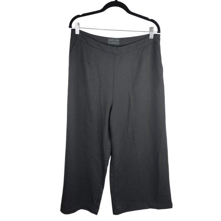 Modern Citizen Womens Black High Waisted Wide Leg Cropped Trousers Pants Size XL