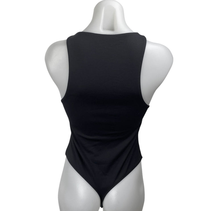 Aritzia Babaton Women's Black Sleeveless Racerback Thong Bodysuit Tank Top Sz M
