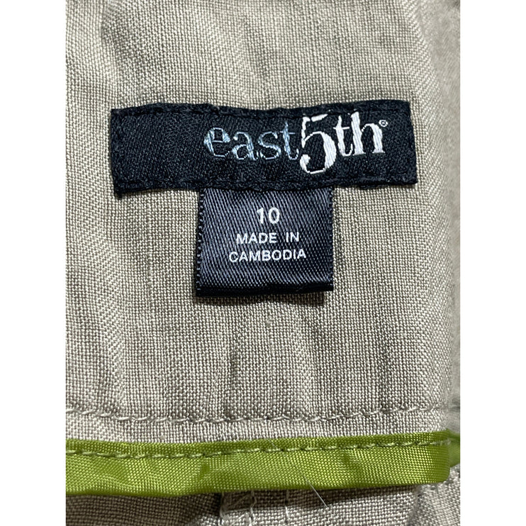 East 5th Women's Gray Linen High Waisted Palazzo Wide Leg Trousers Pants Size 10