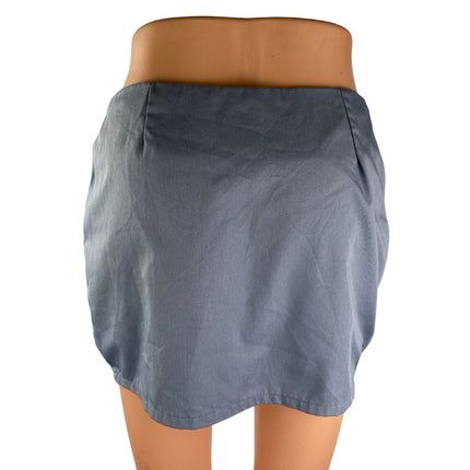 Motel Women's Gray Cargo Pocket High Rise Mini Athletic Utility Cargo Skirt XS