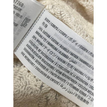 Abercrombie & Fitch Mens Cream Lace Crochet Short Sleeve Button Crop Shirt Top L