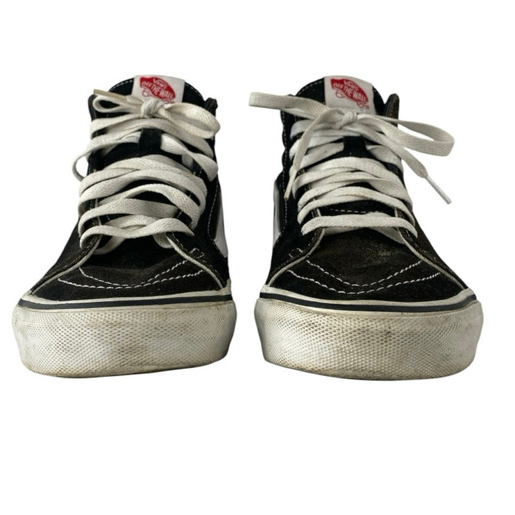 Vans Sk8-Hi Men's Black Side Stripe Lace Up Athletic Skateboard Sneakers Shoes 7