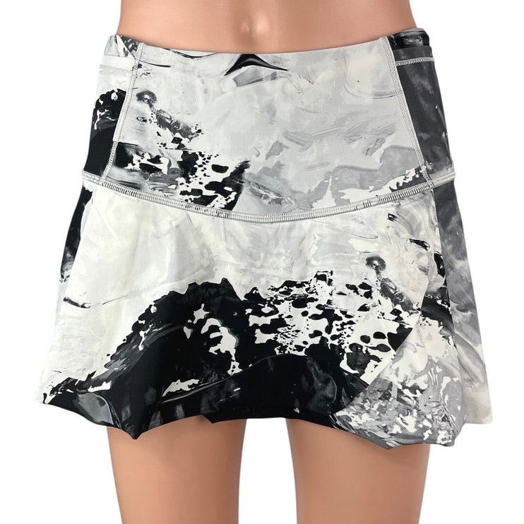 Lululemon Black White Printed High Waisted Tennis Golf Athletic Skort Size S