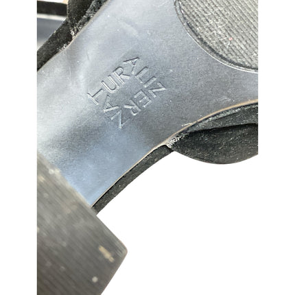 Naturalizer Adelle Women's Black Open Toe Ankle Strap Block Heels Sandals Sz 10