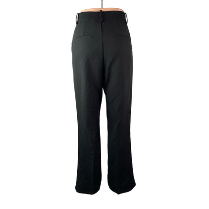 MNI Women's Black Pintuck High Rise Flared Bootcut Trousers Dress Pants Size S