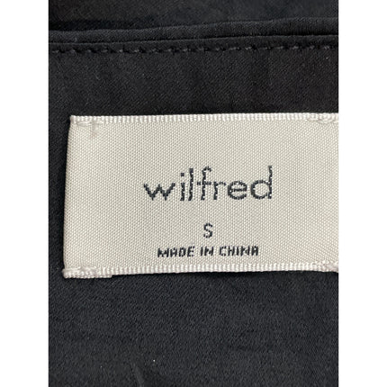 Aritzia Wilfred Verso Cami Women's Black Satin Ruched Sleeveless Crop Tank Top S