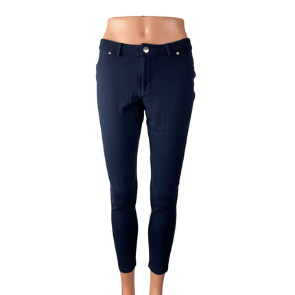 Tommy Hilfiger Women's Navy Blue Mid Rise Slim Skinny Trousers Pants Size S
