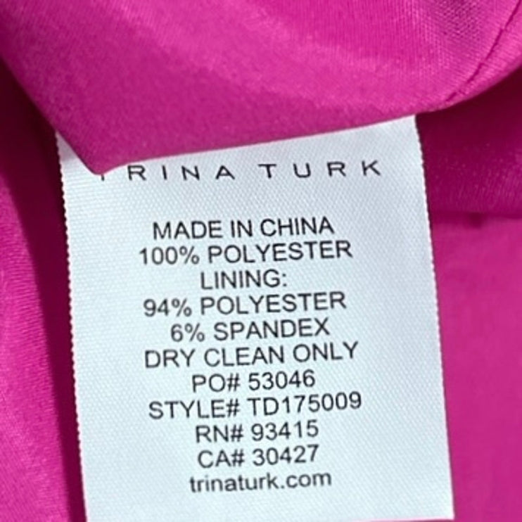 Trina Turk Pink Spaghetti Strap V-Neck Ruffle Mini Cami Camisole Tank Dress 10