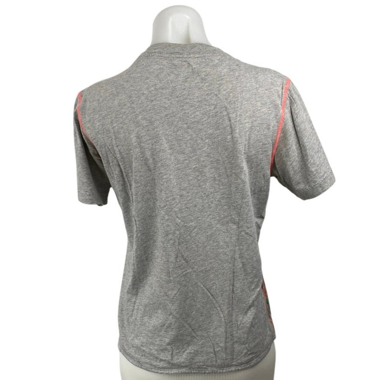 Adidas Stella Sport Gray Floral Short Sleeve Crew Neck T Shirt Tee Top Size S