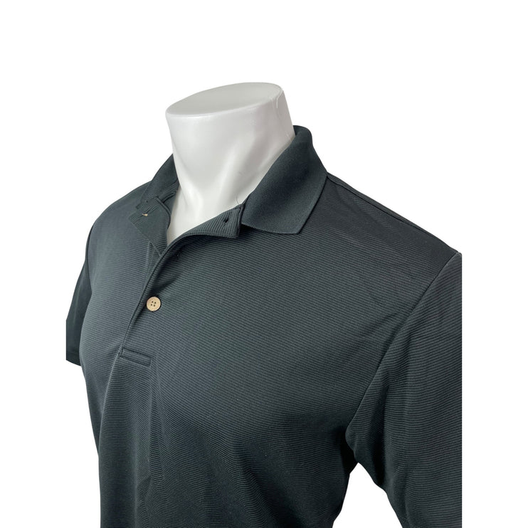 Cubavera Men's Black Short Sleeve Golf Collared Casual Polo Shirt Top Size M