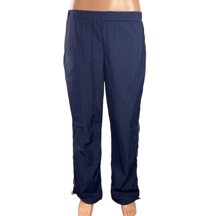 Princess Polly Womens Blue Elastic High Waist Straight Leg Trousers Pants Size 6