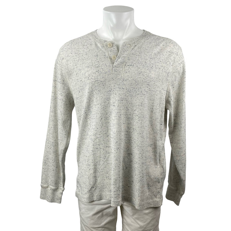 J.Crew Oarsman Heritage Brushed Henley Long Sleeve Sweatshirt Sweater Top Sz XL