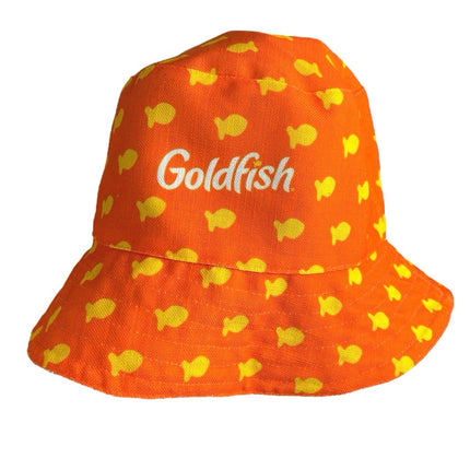 Goldfish Reversible Orange Green Chili Peppers Fish Graphic Bucket Hat One Size