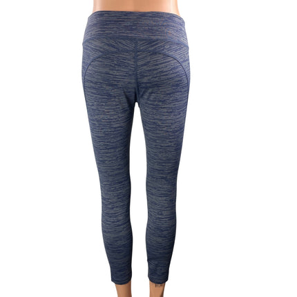 Outdoor Voices Womens Blue Space Dye Athletic Cropped Skinny Leggings Pants Sz M