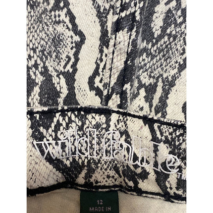 Wild Fable Women's Gray Snakeskin High Rise Skinny Jeggings Trousers Pants Sz 12