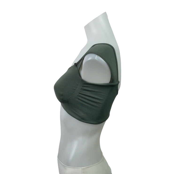 Gymshark Soft Sculpt Green Cap Sleeve Bralette Athletic Sports Bra Crop Top S