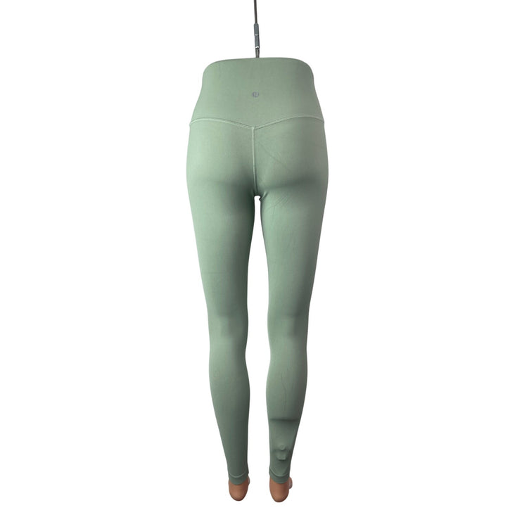 Lululemon Women's Green Mid Rise Yoga Workout Athletic Leggings Pants Size 4