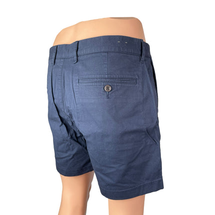 J.Crew Men's Navy Blue Flat Front Golf Chino Khaki Bermuda Casual Shorts 32/5
