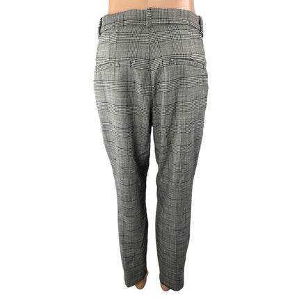H&M Women's Gray Glen Plaid Check High Rise Skinny Trouser Dress Pants Size 8
