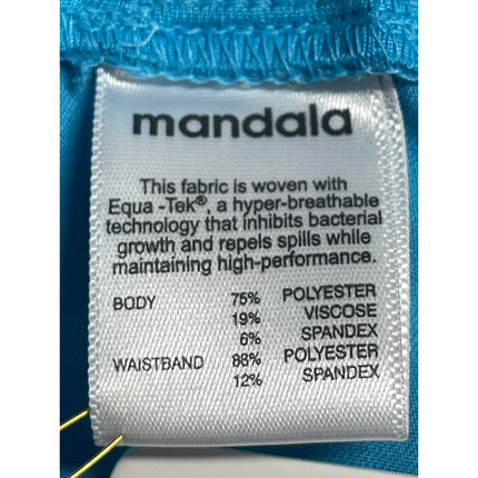 NEW Mandala Women's Pacific Blue Slim Straight Nurse Medical Scrub Pants Size S