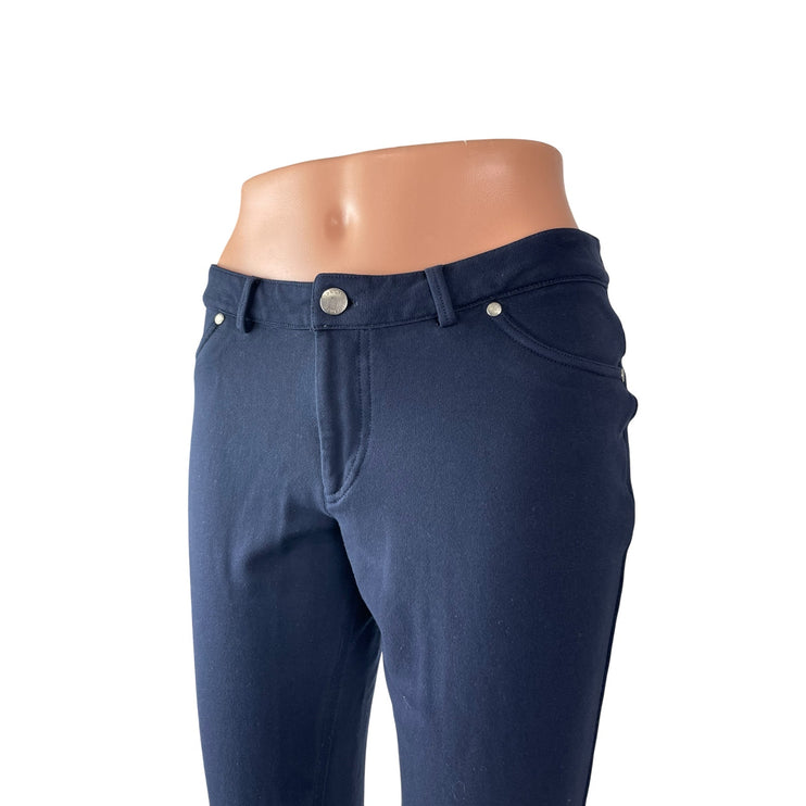 Tommy Hilfiger Women's Navy Blue Mid Rise Slim Skinny Trousers Pants Size S