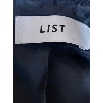 LIST Women's Black Double Breasted Peak Lapel Cropped Blazer Coat Jacket Size S